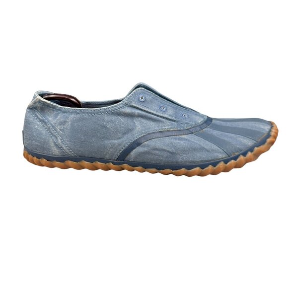 Womens Sorel Denim Shoes Size 9.5 Handcrafted Plimsoll Blue Sunburst Slip On - Picture 1 of 10